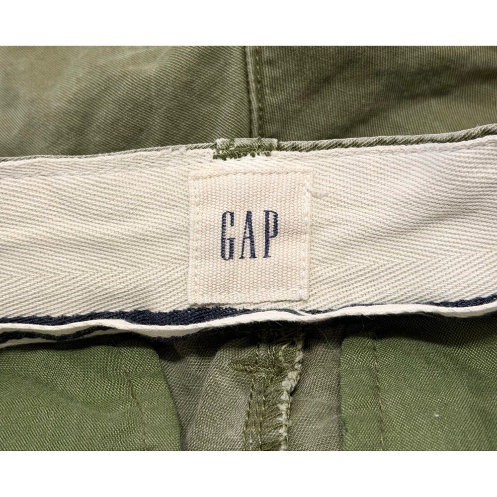 Gap Girlfriend Chino Shorts Womens sz 0 Army Green Utility summer weekend casual - Picture 4 of 6